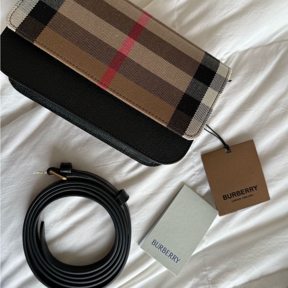 Burberry Black and Tan Crossbody Bag